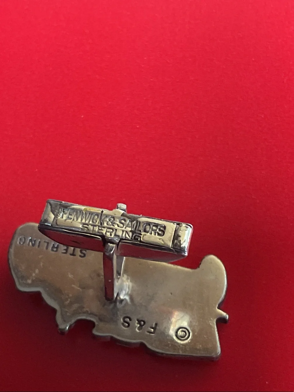 VINTAGE FENWICK & SAILORS MENS STERLING MARKED FORD MODEL T CAR CUFFLINKS